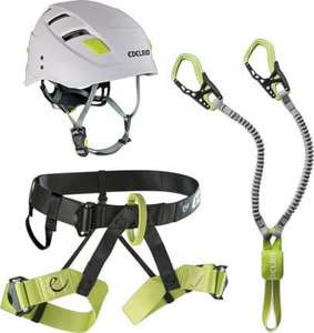 Edelrid Joker Kit II (green/black), Klettersteigset bestehend aus Klettergurt Joker, Cable Kit und Helm [Hervis]
