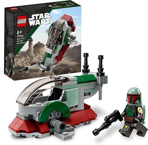 Übersicht (9) über kleine derzeit reduzierte Sets bei Amazon, z.B LEGO Star Wars - Boba Fetts Starship: Microfighter (75344) für 8,49€, uvm.