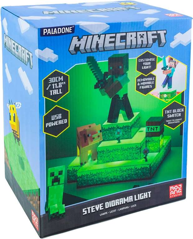 Paladone, Minecraft, Steve Figural Diorama Light, Lampe