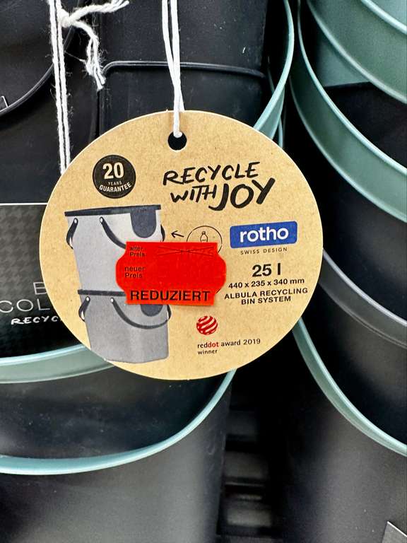Update: Rotho Albula 40l Reste jetzt für 9,99€ Recyclingeimer [Lokal Stuttgart] Kaufland UT