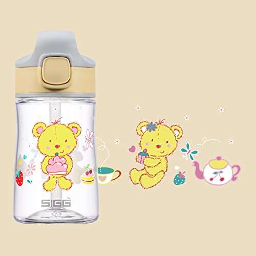 (amazon Prime oder Locker) SIGG Miracle Kinder Trinkflasche (0.35 L) einhändig bedienbare Trinkflasche mit Strohhalm