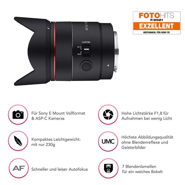 Samyang AF 24mm F1.8 Sony FE - 15% bei Amazon