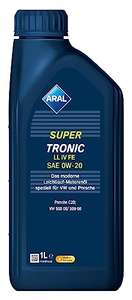 (Prime) Aral SuperTronic LL IV FE 0W-20 Longlife Motoröl, 1Liter, Porsche C20, VW 508 00/509 00