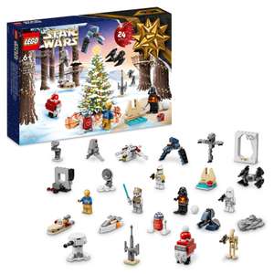 LEGO Star Wars Adventskalender 2022, 24 Weihnachtsspielzeuge, darunter Minifiguren Gonk Droid, R2-D2, Darth Vader und baubare Fahrzeuge
