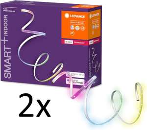 2x Ledvance Smart+ Indoor Flex 3P Multicolor LED-Leuchtstreifen 1.8m (ZigBee, 11W, 700lm, RGBW, 2000-6500K)