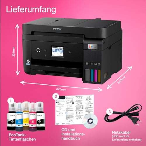 Epson ET-4850 Multifunktionsdrucker Tintentank, mit Cashback 257,49€