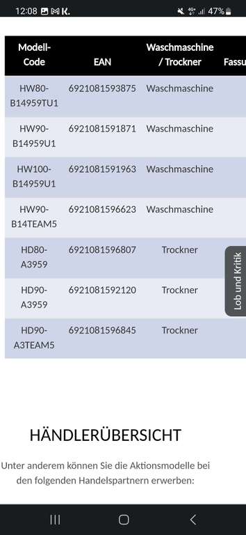 Waschmaschine Haier HW90B14959U1 9Kg Cashback 100€ von Haier!
