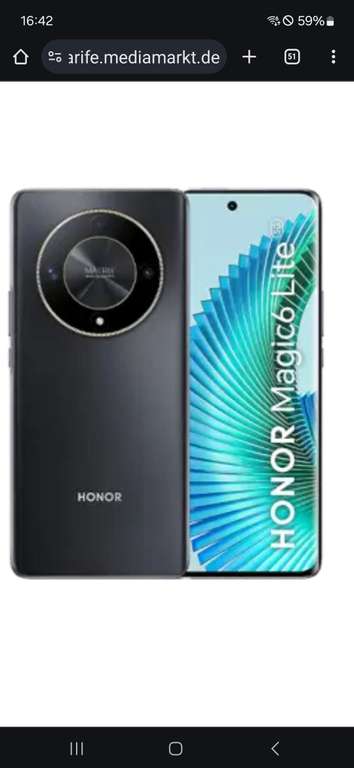 Handyvertrag - Honor Magic 6 Lite 5G mit Telefonica green LTE 6GB Aktion