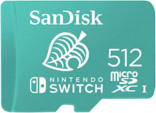 [Amazon Prime] SanDisk microSDXC Lizenz- Speicherkarte für Nintendo Switch 512 GB, mint, U3, Class 10, 100 MB/s zum Bestpreis