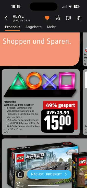 mydealz | Deko-Leuchte LED Symbole PlayStation