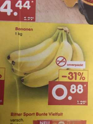 Bananen 0,88€/kg bei netto ab 21.5.