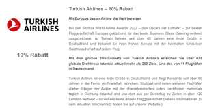 Corporate Benefits: Turkish Airlines – 10% Rabatt