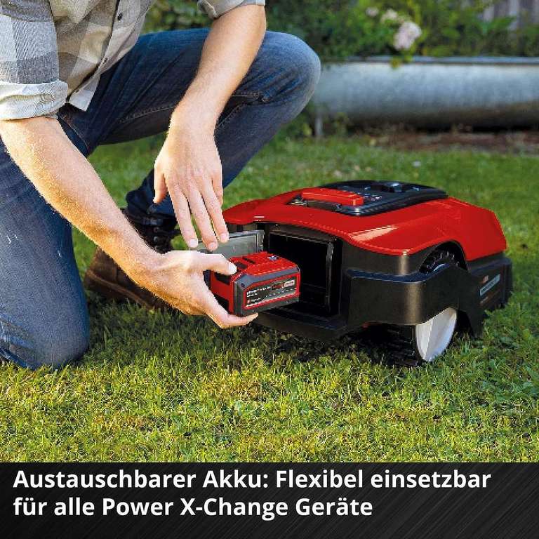 Einhell Mähroboter Freelexo 500 BT Set inkl. Rasentrimmer (Lithium-Ionen, App-Steuerung, Bluetooth, inkl. 500m² Installations Kit)