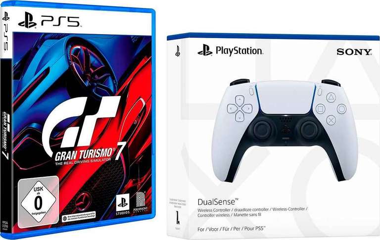 [Bundle] Gran Turismo 7 & Dualsense Wireless Controller für PlayStation 5 für 99,99€ (exkl. Versand)