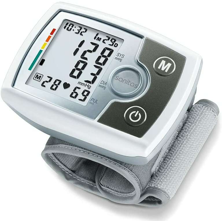 Sanitas SBM 03 vollautomatisches Handgelenk-Blutdruckmessgerät, mit Pulsmessung, inkl. Aufbewahrungstasche (Prime / Abholung)