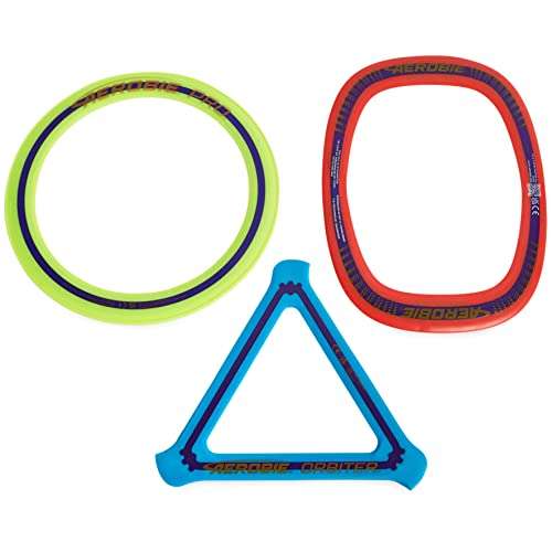 3er Set Aerobie Pro Ring, Pro Blade Ring und Orbiter Boomerang Kombiset / Frisbee, Wurfring (Prime)