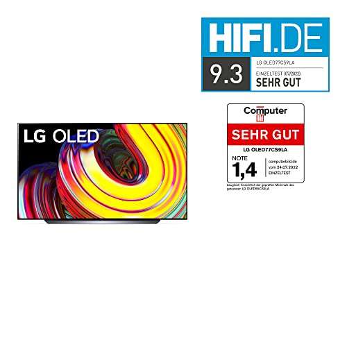 LG OLED77CS9LA TV 195 cm (77 Zoll) OLED Fernseher (Cinema HDR, 120 Hz, Smart TV) [Modelljahr 2022]