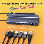 NOVOO Docking Station Steam Deck, 6-in-1 HDMI 2.0 4K@60Hz, 1 Gbps RJ45 Ethernet, 3 port 5Gbps USB-A 3.0, 100W PD