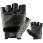 C.P. Sports Bundle: Trainings-Handschuhe aus 90% Leder + Gewichthebergürtel aus 100% Nylon + Zughilfen aus 100% Baumwolle