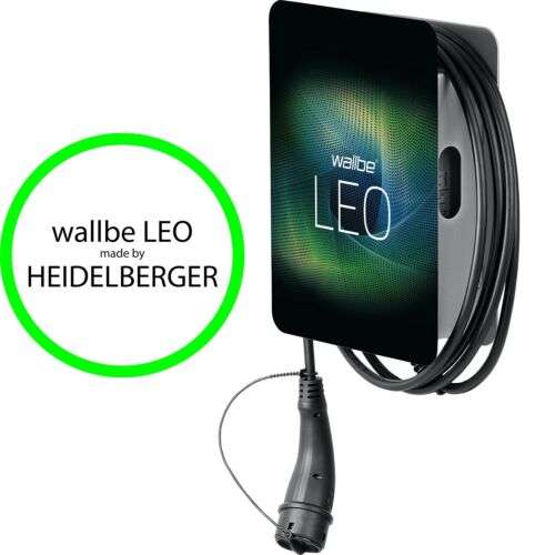 wallbe LEO / Heidelberger Eco Wallbox 11 kW inkl. 5 Meter Typ 2 Kabel