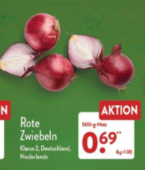 Aldi Nord: 500g rote Zwiebeln, ab 27.12.22//auch 5kg Kartoffeln für 2.99€ (kg 60Cent)