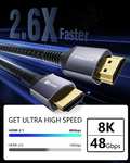 Zertifizierte (!) Ultra High Speed HDMI 2.1b-Kabel in verschiedenen Längen 20% Aktion Prime