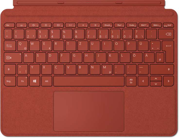 [Expert] Microsoft Surface Go 2 Signature Type Cover Tastatur (DE) in Rot (mit Trackpad & Beleuchtung)