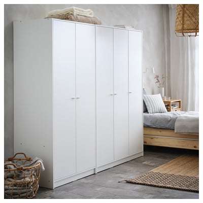 Kleiderschrank KLEPPSTAD 3-türig, Weiß, 117x55x176 cm – bei IKEA im Angebot, ab 99,99 € at IKEA