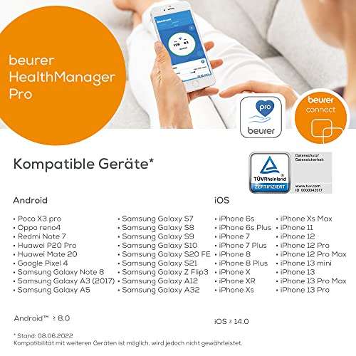 Beurer FT 95 Bluetooth, kontaktloses Infrarot-Fieberthermometer mit innovativer App-Vernetzung (Prime)