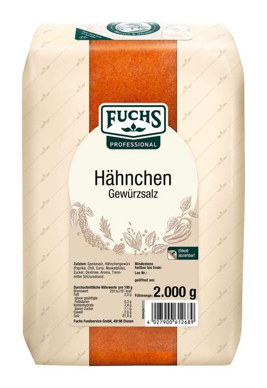 Fuchs Hähnchen-Würzsalz GV 2kg [PRIME/Sparabo]