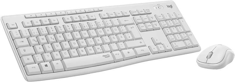 Logitech MK295 kabelloses Tastatur-Maus-Set mit SilentTouch-Technologie, Shortcut-Tasten, optischer Spurführung, Nano USB-Empfänger, PRIME