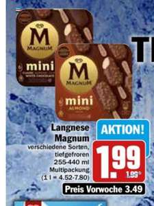 Hit ab 01.08.: Magnum Eis in zahlreichen Sorten( 440ml bis 255ml Packungen)