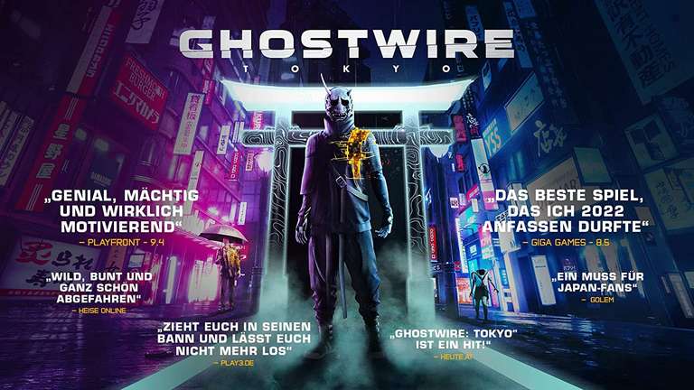 [Prime] Ghostwire: Tokyo - Metal Plate Edition (PS5-Spiel + Metallschild, Metacritic 75/8.6, ~11-36h Spielzeit)