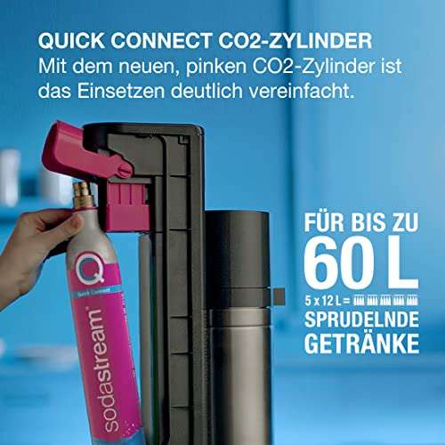SodaStream Duo mit CO2 Flasche, 2x1l Glasflasche und 2x1l Kunststoffflasche(15€ Cashback möglich)