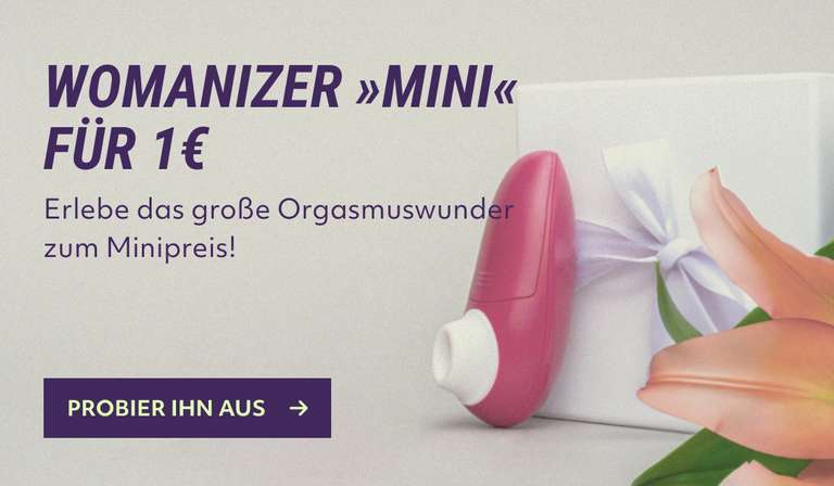Womanizer Mini für 1 € ab einem MBW von 50 €