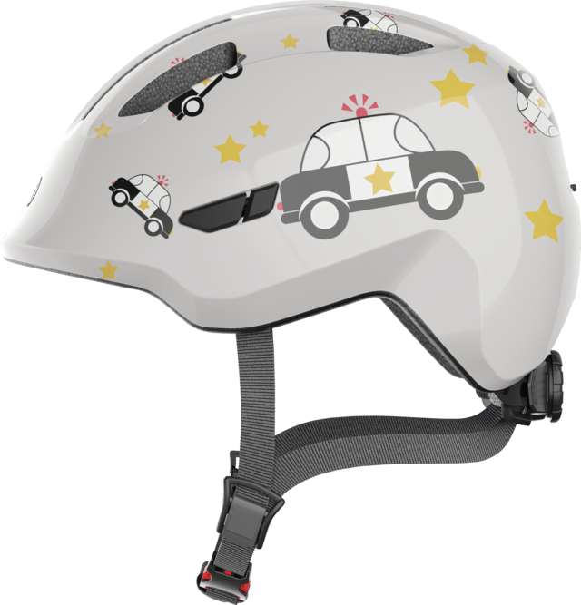 ABUS Kinder-Fahrradhelm Smiley 3.0 in grey police | Größen S und M