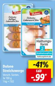Lidl: Dulano Streichzwerge Leberwurst für 0,99€ (ohne Lidl Plus App) ab 29.04