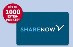 Bis zu 1000 Payback-Punkte zu Sharenow-Guthabenkarten