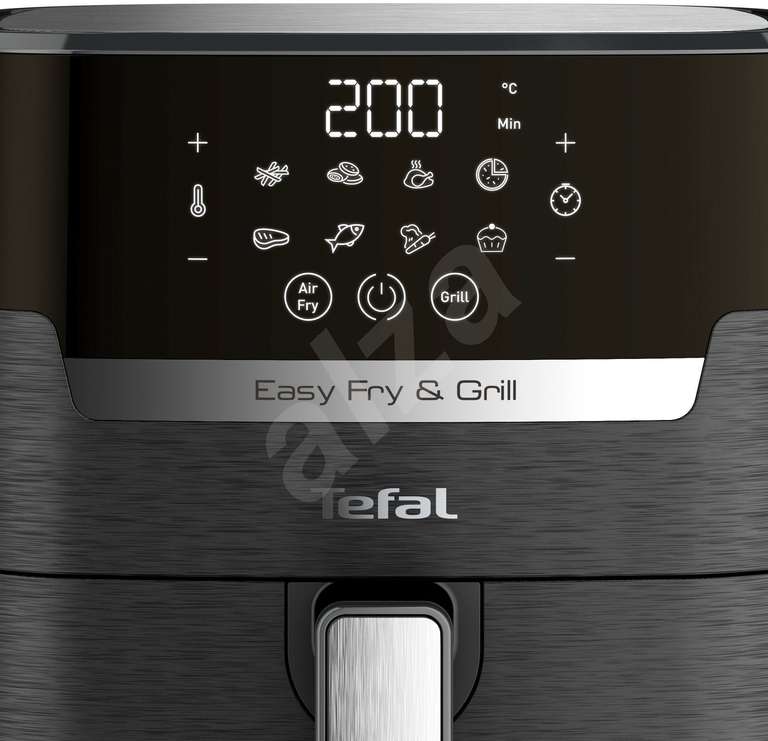 Tefal EY5058 Easy Fry & Grill Precision Heißluftfritteuse (Heißluftfritteuse und Grill); Fassungsvermögen: 4,2 Liter; Schwarz, XL