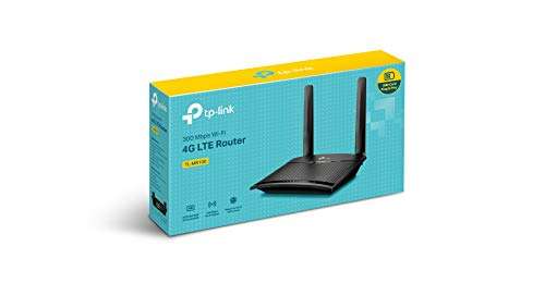 TP-Link 4G LTE Router 150 Mbit/s Wifi N 300 Mbit/s TL-MR100, 4G-Modem, 4G-Box, 2 x SMA für externe Antenne, kompatibel mit jedem Betreiber