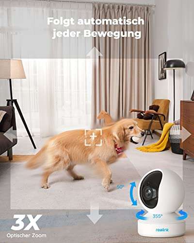 Reolink 5MP PTZ WLAN Überwachungskamera Innen, 2,4/5 GHz WiFi Baby Monitor mit Mensch/Haustiererkennung