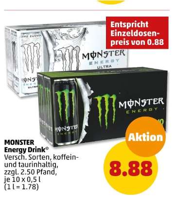[Penny Markt] Monster Energy Drink - 0.88 Cent (ohne pfand)