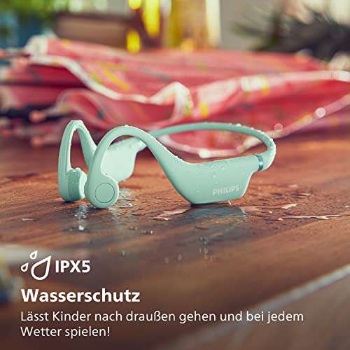 Philips TAK4607GY/00 Kabellose Open-Ear-Kopfhörer für Kinder, IPX5 Wasserschutz und bis zu 5 Stunden Wiedergabezeit, Kindersicherung
