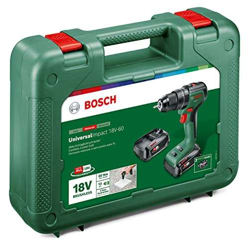 Bosch grün 18V Schlagbohrschrauber mit 2 Akkus im Koffer