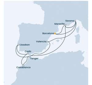 14 Nächte Mittelmeer Kreuzfahrt mit Costa 2 Personen