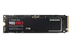 Samsung 980 PRO NVMe M.2 SSD, 1 TB, PCIe 4.0, 7.000 MB/s Lesen, 5.000 MB/s Schreiben, Interne SSD