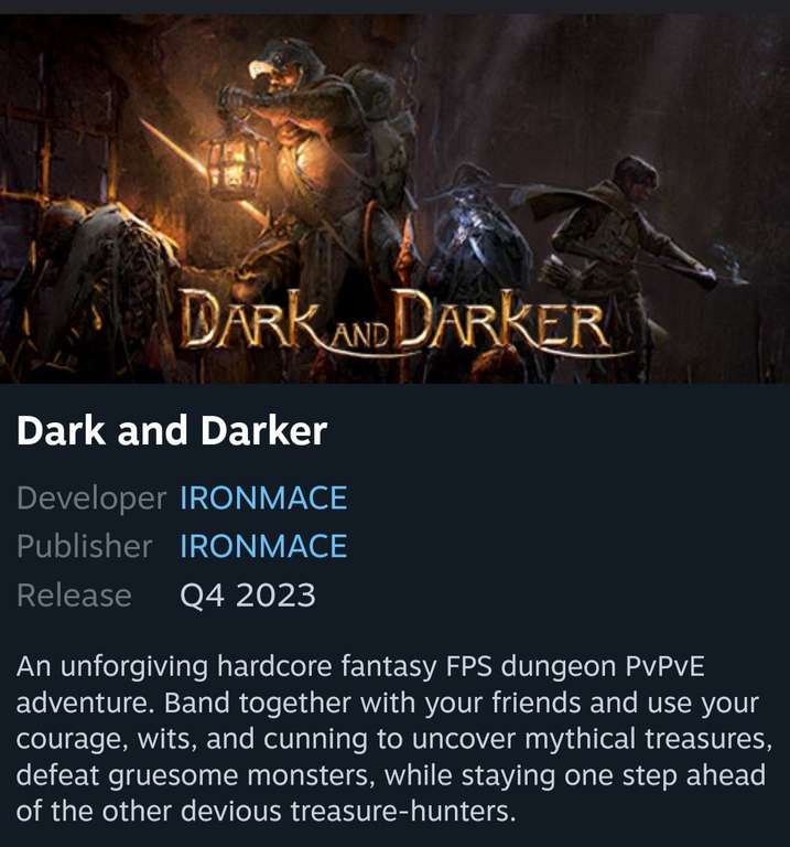 [Steam] Dark and Darker kostenlos spielbar 16.12 bis 23.12