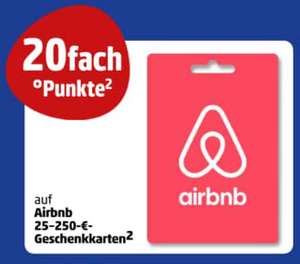 Penny: 20fach PAYBACK Punkte (effektiv 10 %) auf Airbnb Gutscheine 25-250 € - im Markt oder Online