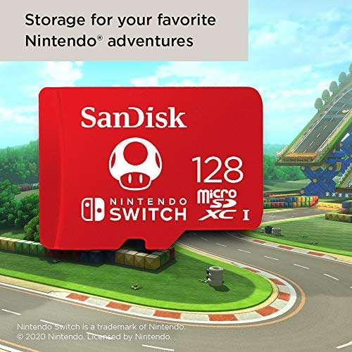[Prime] SanDisk microSDXC UHS-I Speicherkarte für Nintendo Switch 128 GB (V30, U3, C10, A1, 100 MB/s Übertragung)