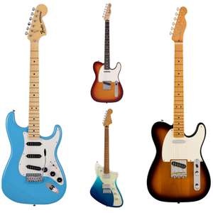 Fender E-Gitarren Sammeldeal (4), z.B. Fender Made in Japan International Color Stratocaster MN Maui Blue Limited Edition für 926,50€